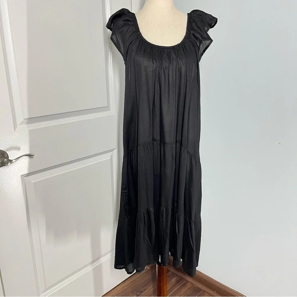 Raviya black see through tiered cover up size S - Picture 6 of 11